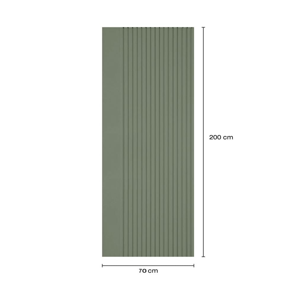 ประตูภายในโพลีสไตรีน ไม่เจาะลูกบิด LINEDEKOR VERTICAL 70x200 ซม. สีเขียวอ่อนอมเทา