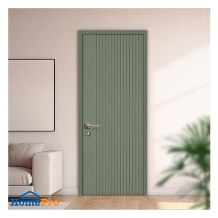 ประตูภายในโพลีสไตรีน ไม่เจาะลูกบิด LINEDEKOR VERTICAL 70x200 ซม. สีเขียวอ่อนอมเทา_2