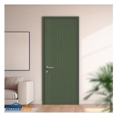 ประตูภายในโพลีสไตรีน ไม่เจาะลูกบิด LINEDEKOR VERTICAL 90x200 ซม. สีเขียวเข้ม_2