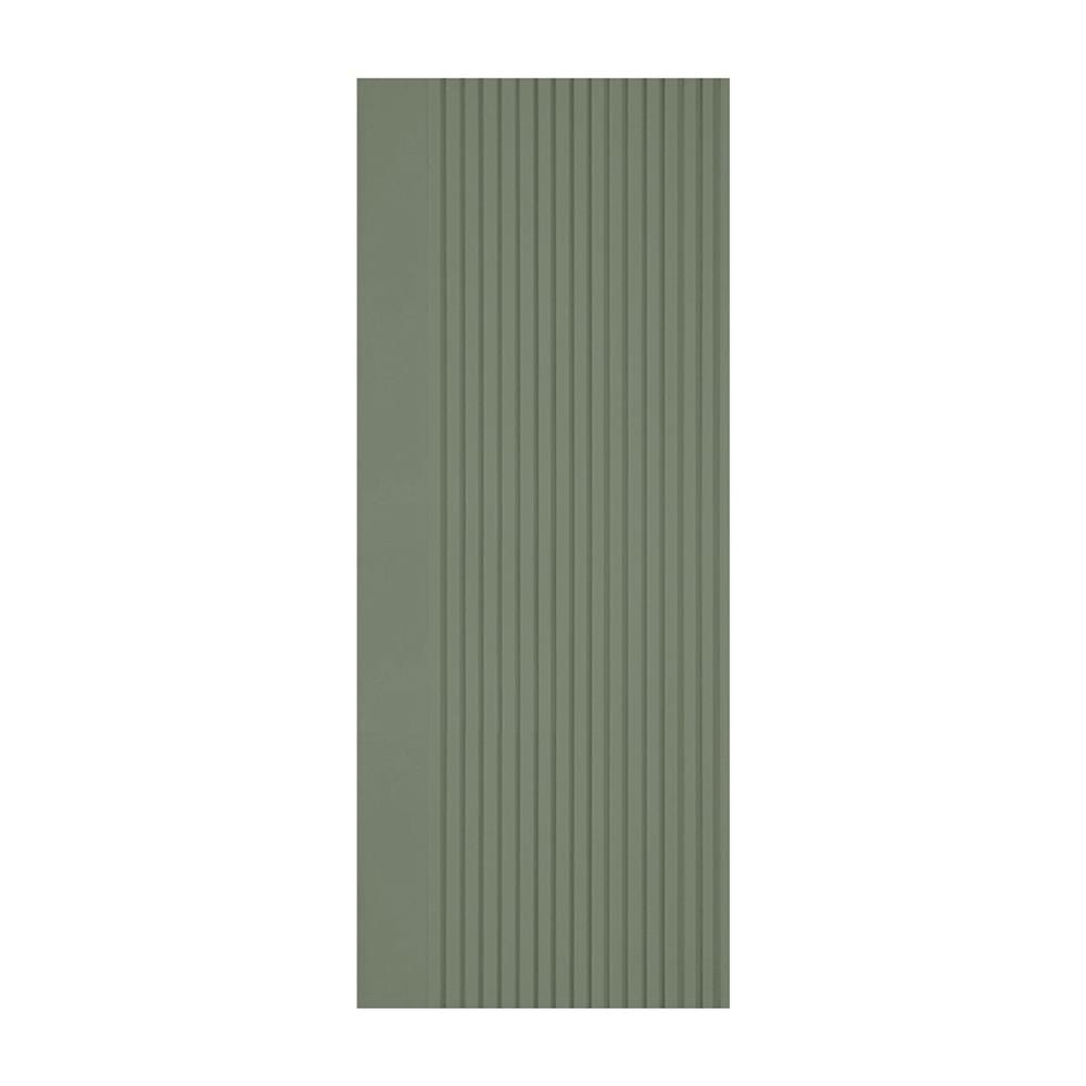 ประตูภายในโพลีสไตรีน ไม่เจาะลูกบิด LINEDEKOR VERTICAL 80x200 ซม. สีเขียวอ่อนอมเทา