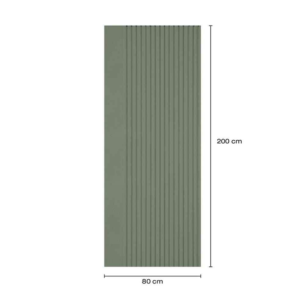 ประตูภายในโพลีสไตรีน ไม่เจาะลูกบิด LINEDEKOR VERTICAL 80x200 ซม. สีเขียวอ่อนอมเทา