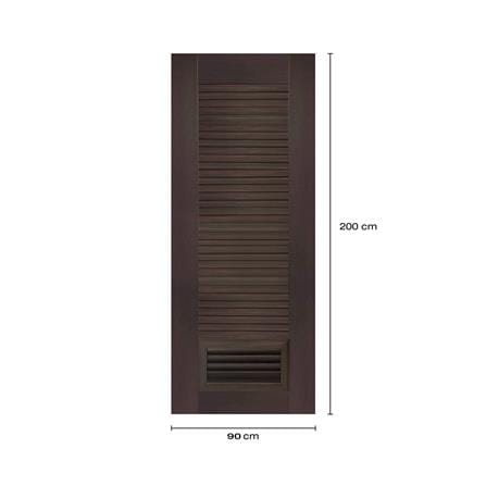ประตูห้องน้ำโพลีสไตรีน ไม่เจาะลูกบิด LINDEKOR SIMPLE 90X200 ซม. สีโอ๊ค (เปิดด้านขวา เข้าด้านใน)_5