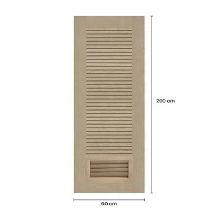 ประตูห้องน้ำโพลีสไตรีน ไม่เจาะลูกบิด LINDEKOR SIMPLE 90x200 ซม. สีบีชด้าน (เปิดด้านขวา เข้าด้านใน)_5
