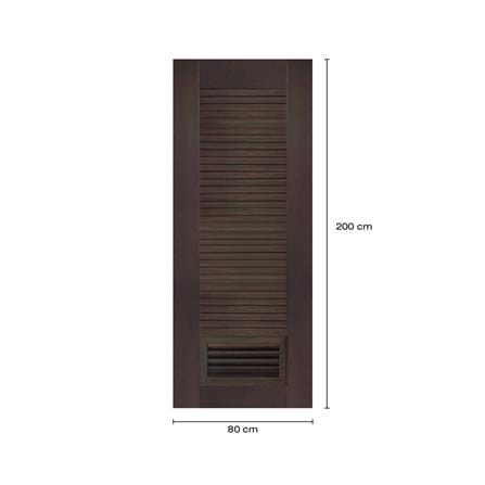 ประตูห้องน้ำโพลีสไตรีน ไม่เจาะลูกบิด LINDEKOR SIMPLE 80x200 ซม. สีโอ๊ค (เปิดด้านขวา เข้าด้านใน)_5