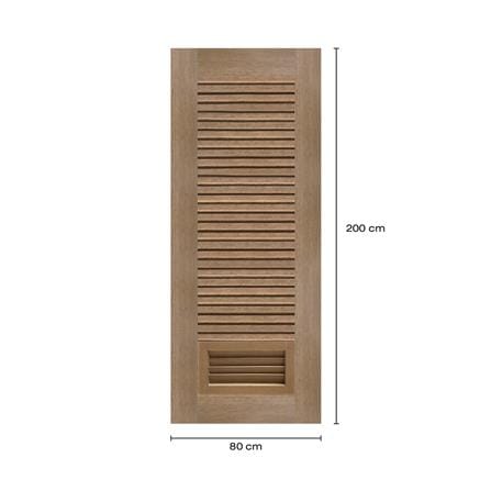 ประตูห้องน้ำโพลีสไตรีน ไม่เจาะลูกบิด LINDEKOR SIMPLE 80x200 ซม. สีสักด้าน (เปิดด้านขวา เข้าด้านใน)_5