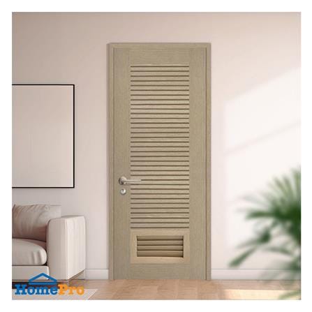 ประตูห้องน้ำโพลีสไตรีน ไม่เจาะลูกบิด LINDEKOR SIMPLE  80x200 ซม. สีบีชด้าน (เปิดด้านขวา เข้าด้านใน)_2