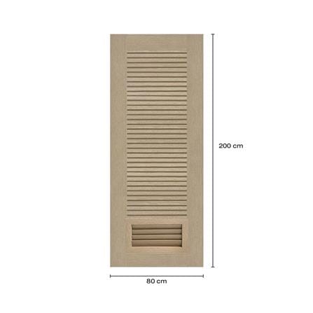 ประตูห้องน้ำโพลีสไตรีน ไม่เจาะลูกบิด LINDEKOR SIMPLE  80x200 ซม. สีบีชด้าน (เปิดด้านขวา เข้าด้านใน)_5