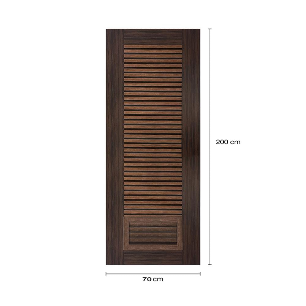 ประตูห้องน้ำโพลีสไตรีน ไม่เจาะลูกบิด LINDEKOR SIMPLE 70x200 ซม. สีโรสวู้ด (เปิดด้านขวา เข้าด้านใน)