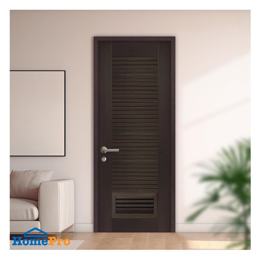 ประตูห้องน้ำโพลีสไตรีน ไม่เจาะลูกบิด LINDEKOR SIMPLE 70x200 ซม. สีโอ๊ค (เปิดด้านขวา เข้าด้านใน)