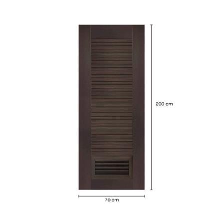 ประตูห้องน้ำโพลีสไตรีน ไม่เจาะลูกบิด LINDEKOR SIMPLE 70x200 ซม. สีโอ๊ค (เปิดด้านขวา เข้าด้านใน)_5