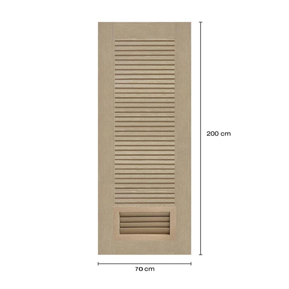 ประตูห้องน้ำโพลีสไตรีน ไม่เจาะลูกบิด LINDEKOR SIMPLE 70x200 ซม. สีบีชด้าน (เปิดด้านขวา เข้าด้านใน)