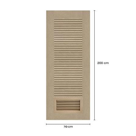 ประตูห้องน้ำโพลีสไตรีน ไม่เจาะลูกบิด LINDEKOR SIMPLE 70x200 ซม. สีบีชด้าน (เปิดด้านขวา เข้าด้านใน)_5