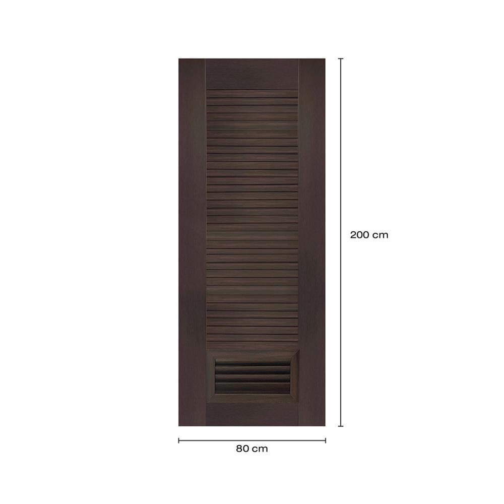 ประตูห้องน้ำโพลีสไตรีน ไม่เจาะลูกบิด LINDEKOR SIMPLE 80x200 ซม. สีโอ๊ค (เปิดด้านซ้าย เข้าด้านใน)