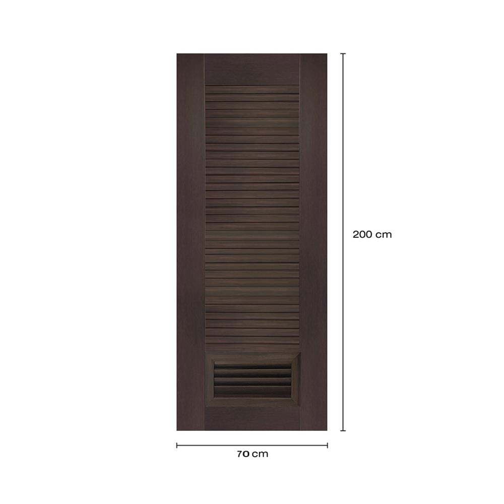 ประตูห้องน้ำโพลีสไตรีน ไม่เจาะลูกบิด LINDEKOR SIMPLE 70x200 ซม. สีโอ๊ค (เปิดด้านซ้าย เข้าด้านใน)