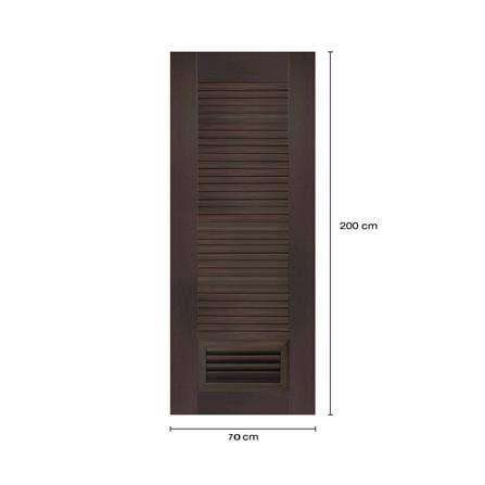 ประตูห้องน้ำโพลีสไตรีน ไม่เจาะลูกบิด LINDEKOR SIMPLE 70x200 ซม. สีโอ๊ค (เปิดด้านซ้าย เข้าด้านใน)_5