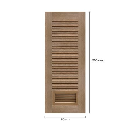 ประตูห้องน้ำโพลีสไตรีน ไม่เจาะลูกบิด LINDEKOR SIMPLE 70x200 ซม. สีสักด้าน (เปิดด้านขวา เข้าด้านใน)_5