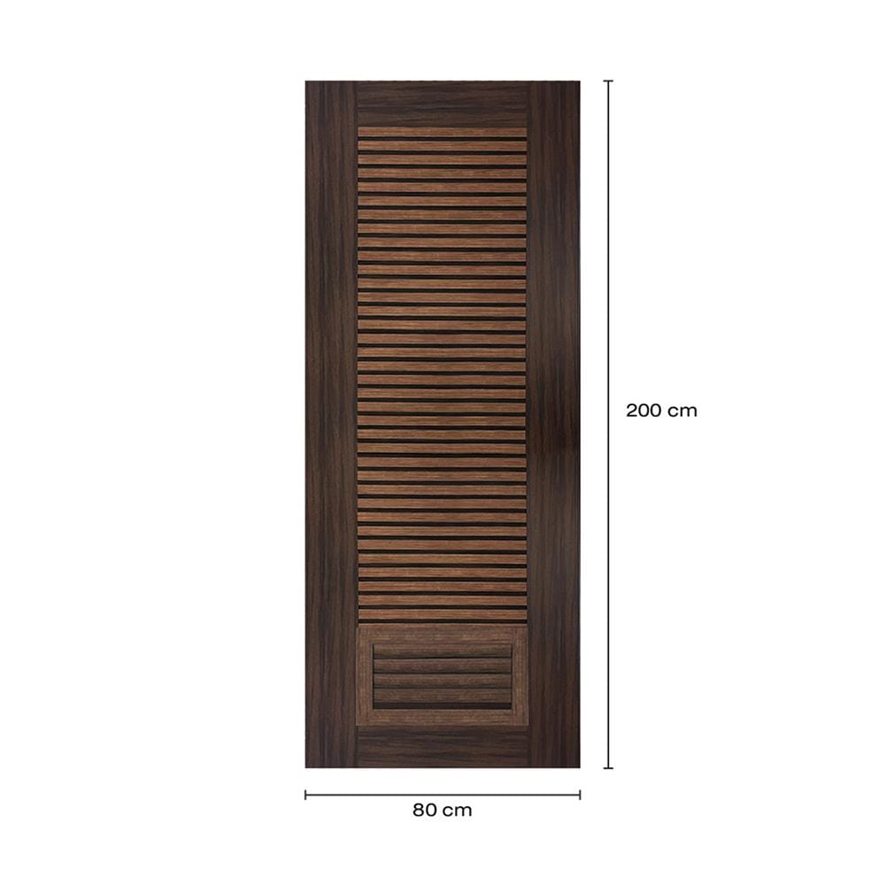 ประตูห้องน้ำโพลีสไตรีน ไม่เจาะลูกบิด LINDEKOR SIMPLE 80x200 ซม. สีโรสวู้ด (เปิดด้านขวา เข้าด้านใน)