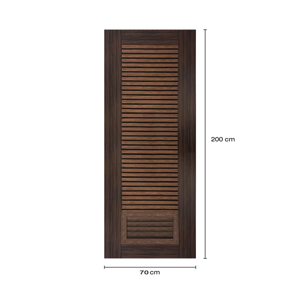 ประตูห้องน้ำโพลีสไตรีน ไม่เจาะลูกบิด LINDEKOR SIMPLE 70x200 ซม. สีโรสวู้ด (เปิดด้านซ้าย เข้าด้านใน)