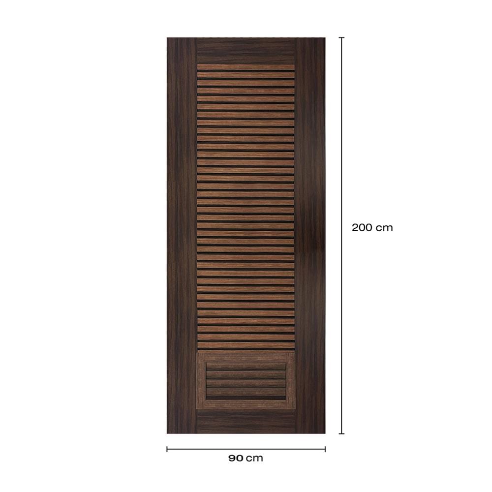 ประตูห้องน้ำโพลีสไตรีน ไม่เจาะลูกบิด LINDEKOR SIMPLE 90x200 ซม. สีโรสวู้ด (เปิดด้านซ้าย เข้าด้านใน)