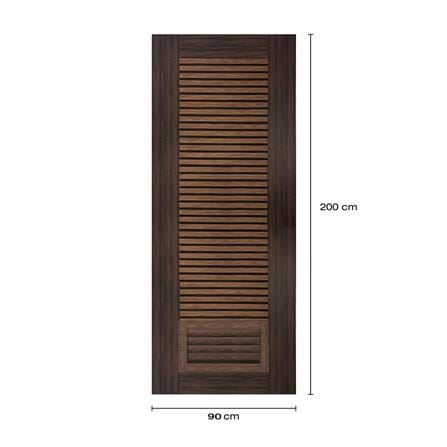ประตูห้องน้ำโพลีสไตรีน ไม่เจาะลูกบิด LINDEKOR SIMPLE 90x200 ซม. สีโรสวู้ด (เปิดด้านซ้าย เข้าด้านใน)_5