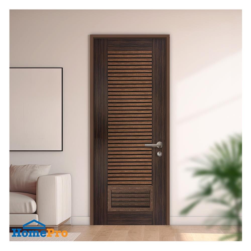 ประตูห้องน้ำโพลีสไตรีน ไม่เจาะลูกบิด LINDEKOR SIMPLE 80x200 ซม. สีโรสวู้ด (เปิดด้านซ้าย เข้าด้านใน)