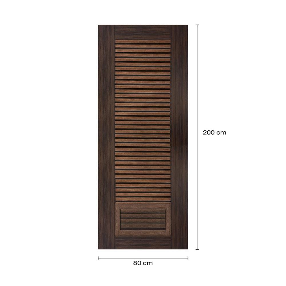 ประตูห้องน้ำโพลีสไตรีน ไม่เจาะลูกบิด LINDEKOR SIMPLE 80x200 ซม. สีโรสวู้ด (เปิดด้านซ้าย เข้าด้านใน)