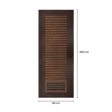ประตูห้องน้ำโพลีสไตรีน ไม่เจาะลูกบิด LINDEKOR SIMPLE 80x200 ซม. สีโรสวู้ด (เปิดด้านซ้าย เข้าด้านใน)_5