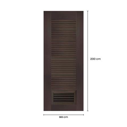 ประตูห้องน้ำโพลีสไตรีน ไม่เจาะลูกบิด LINDEKOR SIMPLE 90x200 ซม. สีโอ๊ค (เปิดด้านซ้าย เข้าด้านใน)_5