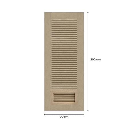 ประตูห้องน้ำโพลีสไตรีน ไม่เจาะลูกบิด LINDEKOR SIMPLE 90x200 ซม. สีบีชด้าน (เปิดด้านซ้าย เข้าด้านใน)_5