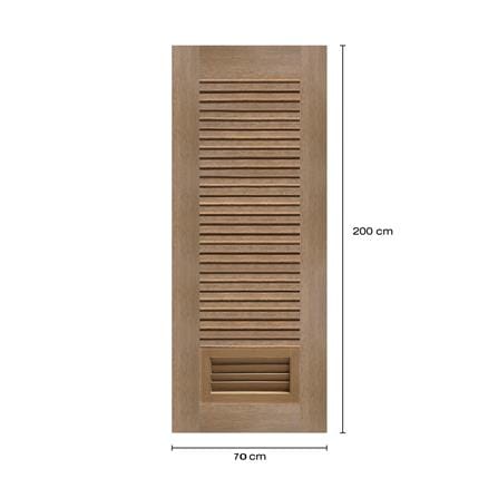 ประตูห้องน้ำโพลีสไตรีน ไม่เจาะลูกบิด LINDEKOR SIMPLE 70x200 ซม. สีสักด้าน (เปิดด้านซ้าย เข้าด้านใน)_5