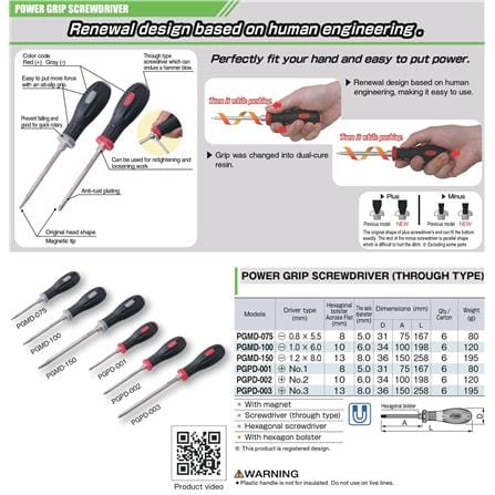 ไขควงหัวแฉก TONE PGPD-002_1