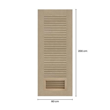 ประตูห้องน้ำโพลีสไตรีน ไม่เจาะลูกบิด LINDEKOR SIMPLE 80x200 ซม. สีบีชด้าน (เปิดด้านซ้าย เข้าด้านใน)_5