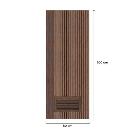 ประตูห้องน้ำโพลีสไตรีน ไม่เจาะลูกบิด LINDEKOR VERTICAL 80x200 ซม. สีโรสวู้ด (เปิดด้านขวา เข้าด้านใน)_5