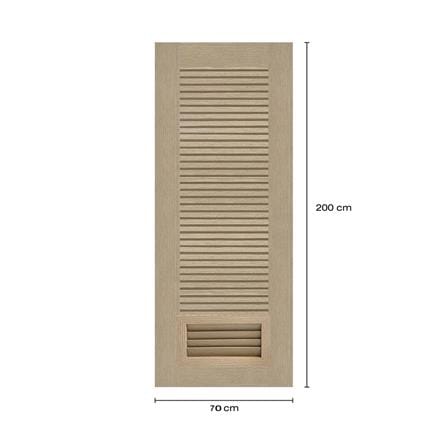 ประตูห้องน้ำโพลีสไตรีน ไม่เจาะลูกบิด LINDEKOR SIMPLE 70x200 ซม. สีบีชด้าน (เปิดด้านซ้าย เข้าด้านใน)_5