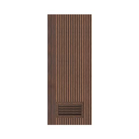 ประตูห้องน้ำโพลีสไตรีน ไม่เจาะลูกบิด LINDEKOR VERTICAL 90x200 ซม. สีโรสวู้ด (เปิดด้านขวา เข้าด้านใน)