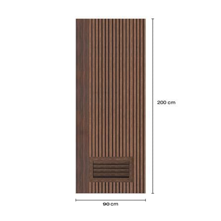 ประตูห้องน้ำโพลีสไตรีน ไม่เจาะลูกบิด LINDEKOR VERTICAL 90x200 ซม. สีโรสวู้ด (เปิดด้านขวา เข้าด้านใน)_5
