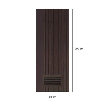 ประตูห้องน้ำโพลีสไตรีน ไม่เจาะลูกบิด LINDEKOR VERTICAL 70x200 ซม. สีโอ๊ค (เปิดด้านขวา เข้าด้านใน)_5