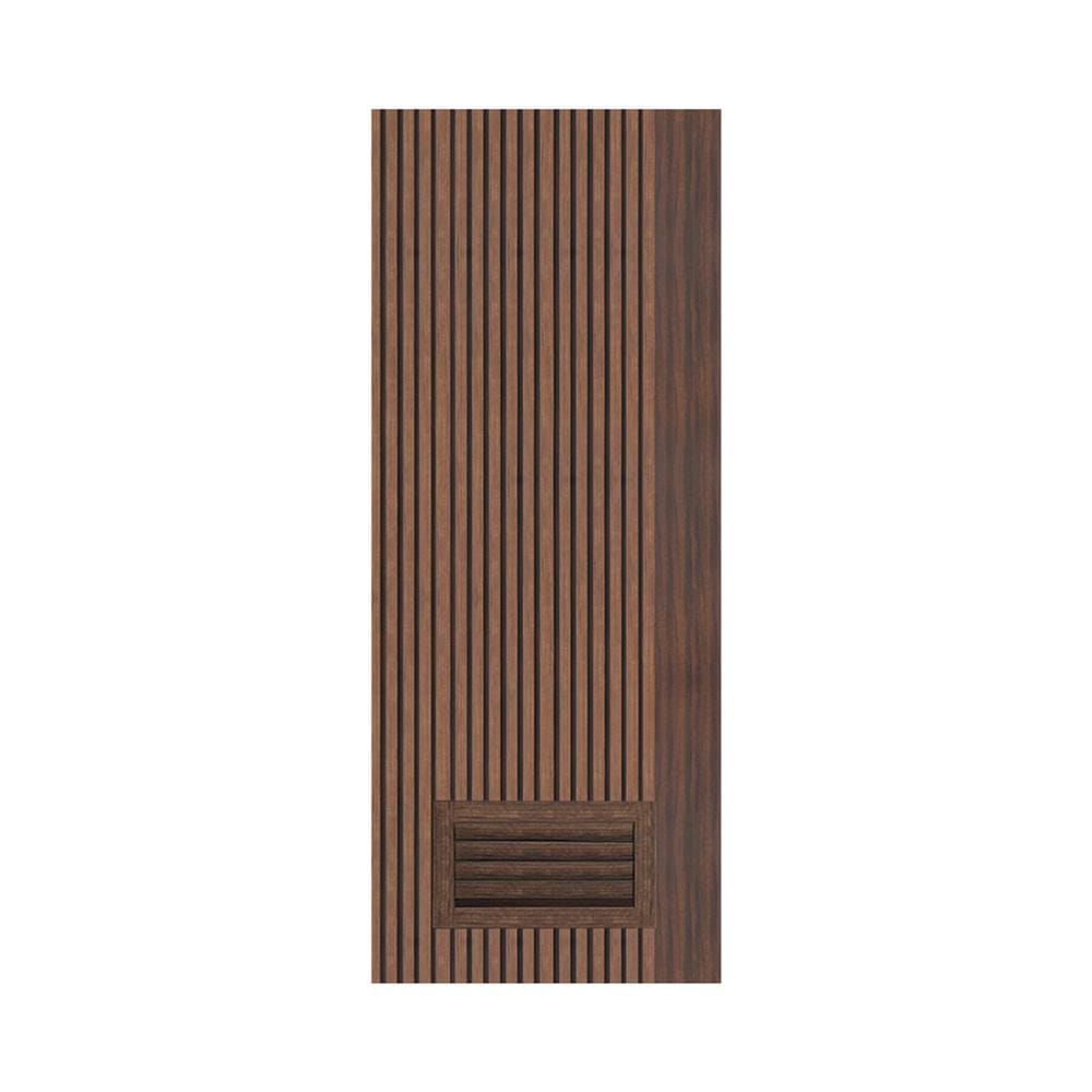 ประตูห้องน้ำโพลีสไตรีน ไม่เจาะลูกบิด LINDEKOR VERTICAL 80x200 ซม. สีโรสวู้ด (เปิดด้านซ้าย เข้าด้านใน)