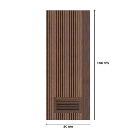 ประตูห้องน้ำโพลีสไตรีน ไม่เจาะลูกบิด LINDEKOR VERTICAL 80x200 ซม. สีโรสวู้ด (เปิดด้านซ้าย เข้าด้านใน)_5