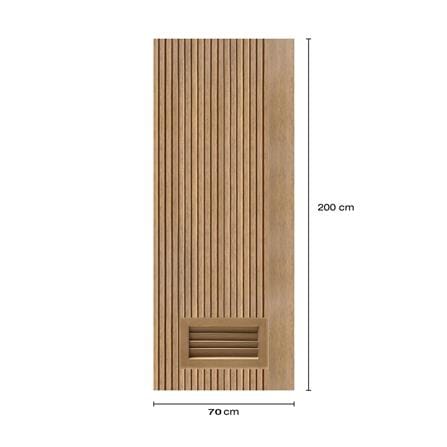 ประตูห้องน้ำโพลีสไตรีน ไม่เจาะลูกบิด LINDEKOR VERTICAL 70x200 ซม. สีสักด้าน (เปิดด้านซ้าย เข้าด้านใน)_5