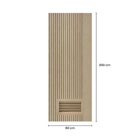 ประตูห้องน้ำโพลีสไตรีน ไม่เจาะลูกบิด LINDEKOR VERTICAL 80x200 ซม. สีบีชด้าน (เปิดด้านซ้าย เข้าด้านใน)_5