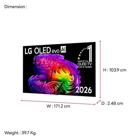 ทีวีโอแอลอีดี 77 นิ้ว LG (4K, OLED, WEB OS) OLED77G6PSA.ATM_11
