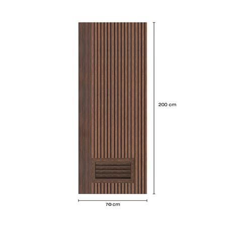 ประตูห้องน้ำโพลีสไตรีน ไม่เจาะลูกบิด LINDEKOR VERTICAL 70x200 ซม. สีโรสวู้ด (เปิดด้านขวา เข้าด้านใน)_5