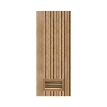 ประตูห้องน้ำโพลีสไตรีน ไม่เจาะลูกบิด LINDEKOR VERTICAL 90x200 ซม. สีสักด้าน (เปิดด้านขวา เข้าด้านใน)_0