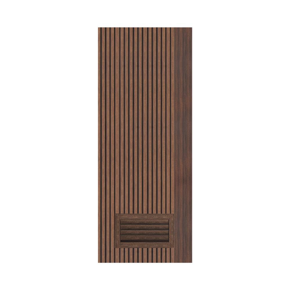 ประตูห้องน้ำโพลีสไตรีน ไม่เจาะลูกบิด LINDEKOR VERTICAL 70x200 ซม. สีโรสวู้ด (เปิดด้านซ้าย เข้าด้านใน)