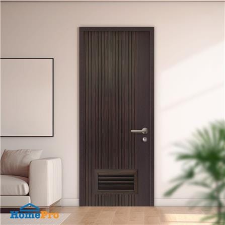 ประตูห้องน้ำโพลีสไตรีน ไม่เจาะลูกบิด LINDEKOR VERTICAL 80x200 ซม. สีโอ๊ค (เปิดด้านซ้าย เข้าด้านใน)_3