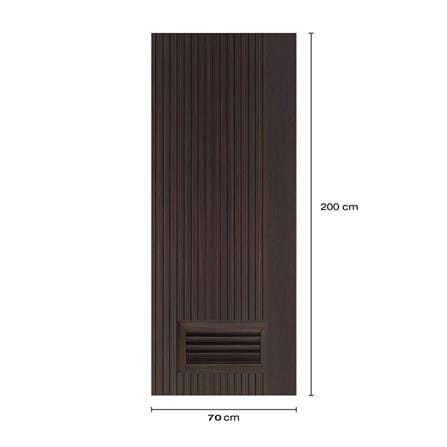 ประตูห้องน้ำโพลีสไตรีน ไม่เจาะลูกบิด LINDEKOR VERTICAL 70x200 ซม. สีโอ๊ค (เปิดด้านซ้าย เข้าด้านใน)_5