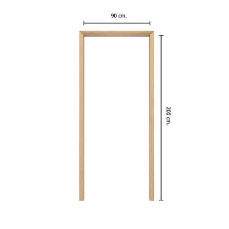 วงกบประตู UPVC PARAZZO 90x200 ซม. สีเนเชอรัล แอชวูด_3