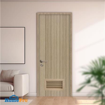 ประตูห้องน้ำโพลีสไตรีน ไม่เจาะลูกบิด LINDEKOR VERTICAL 70x200 ซม. สีบีชด้าน (เปิดด้านขวา เข้าด้านใน)_3