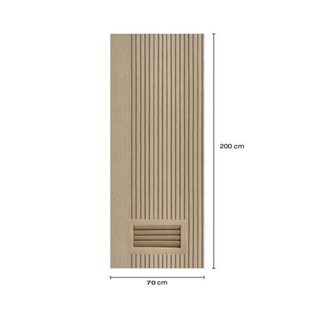 ประตูห้องน้ำโพลีสไตรีน ไม่เจาะลูกบิด LINDEKOR VERTICAL 70x200 ซม. สีบีชด้าน (เปิดด้านขวา เข้าด้านใน)_5